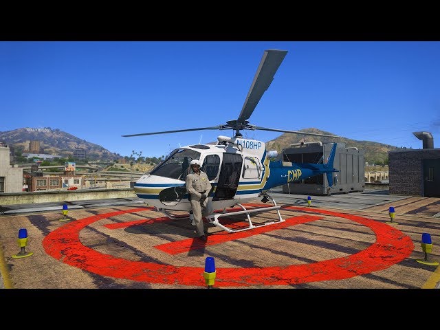 GTA 5 LSPDFR Ep.3 - Helicopter Patrol w/ AIR1! - Pursuits,Tracking, Spotlight, More!