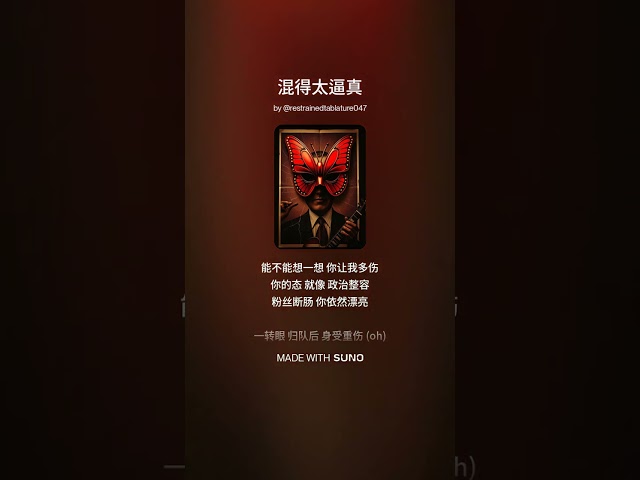 ♫ 混得太逼真 ♪ 不敢想 曾与你度过 多少抗争的晚上 ♪
