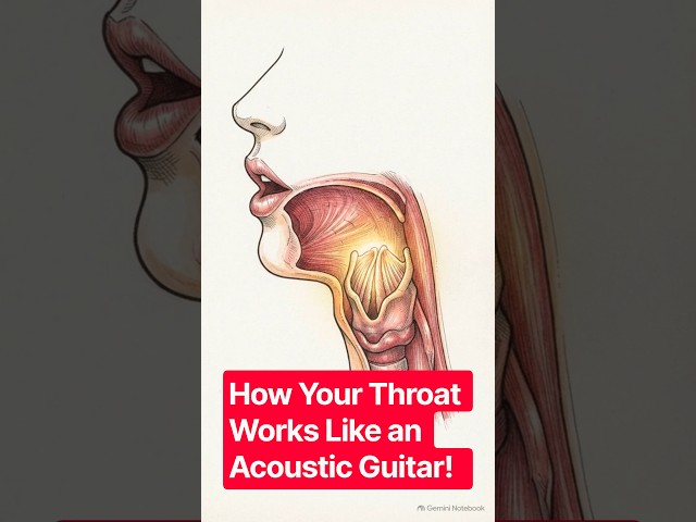 ​How Your Throat Works Like an Acoustic Guitar! 🎸🗣️ #shorts