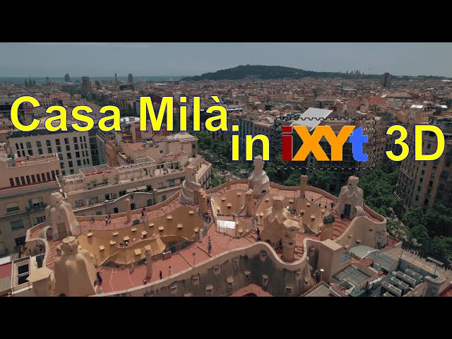 Casa Milà, Barcelona,Catalonia, Spain in iXYt 3D video for VR