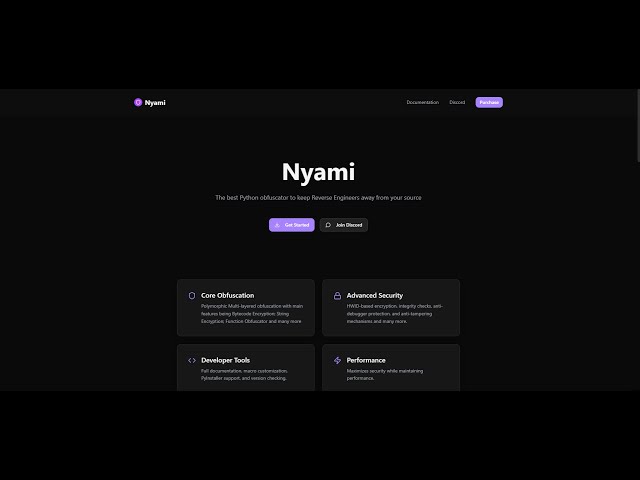 Project Nyami | Website Showcase