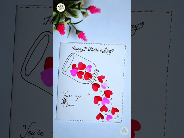 Beautiful Mother's Day Card Making Idea ❤️ | Easy Handmade Greeting Card for Mom#shorts