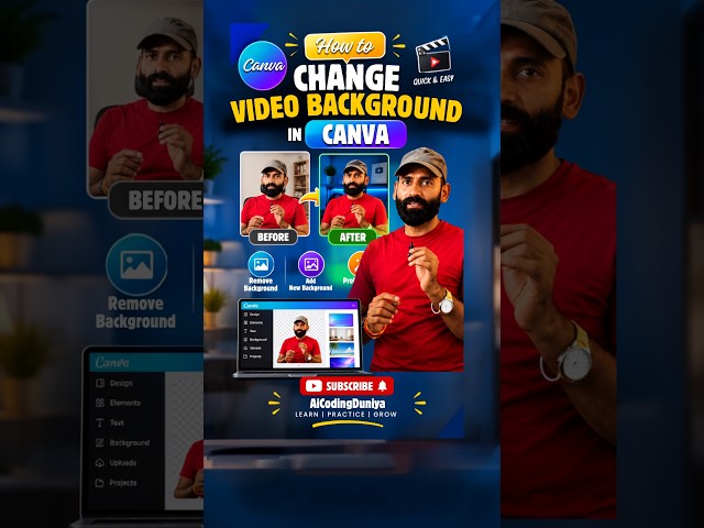 How to Change Video Background in Canva Desktop | Remove & Replace Background Easily