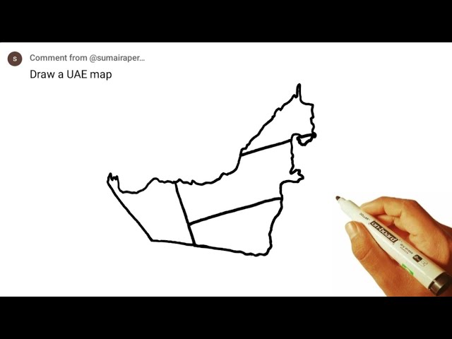 Drawing United Arab Emirates Map Very Easy Trick
