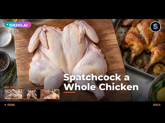 How to Spatchcock a Whole Chicken Step by Step | Sikho.ai