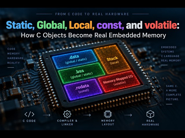Static, Global, Local, const, and volatile: How C Objects Become Real Embedded Memory