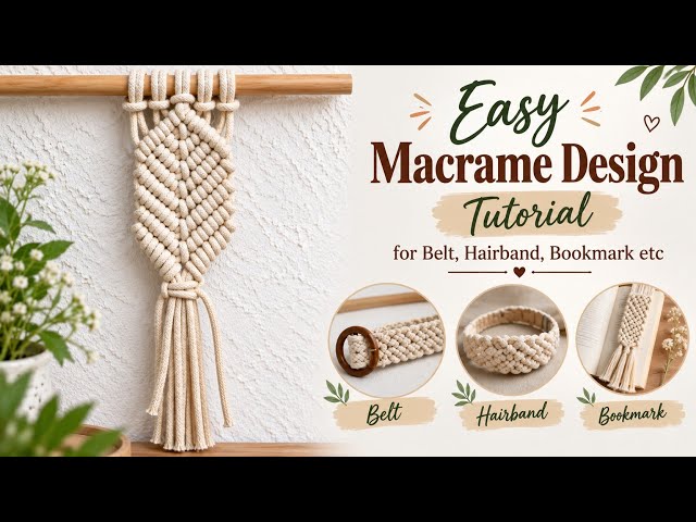Macrame Design Tutorial | Easy Macrame Design for Beginners | DIY Macrame Design | Macrame Design 