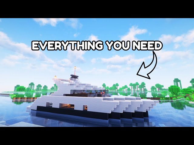 Minecraft:Luxury Yacht #1 | Gracium House Tutorial🚤 #youtubeshorts #minecraft #shortvideo #trending
