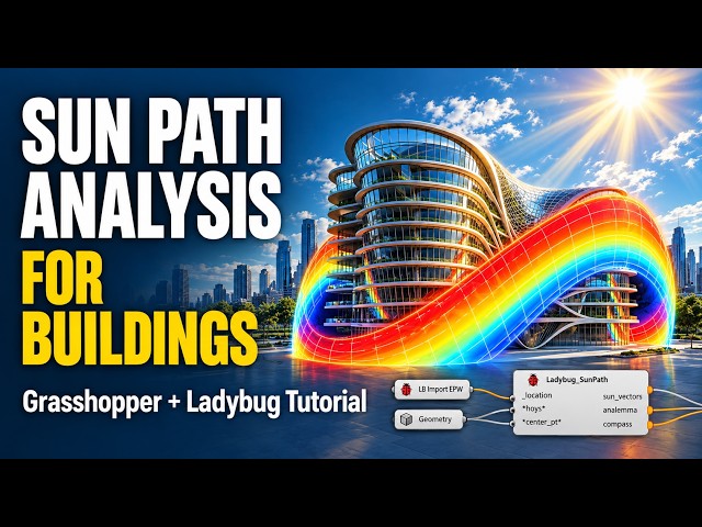 Sun Path Analysis in Grasshopper + Ladybug (Step-by-Step Tutorial)