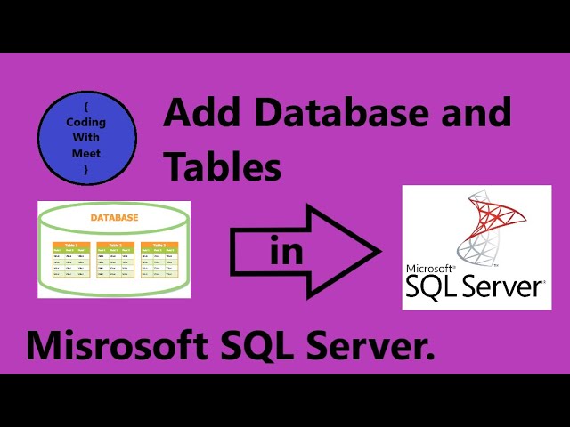 How to create a new Database and Table in MS-SQL(Microsoft-SQL) server Manager Studio.