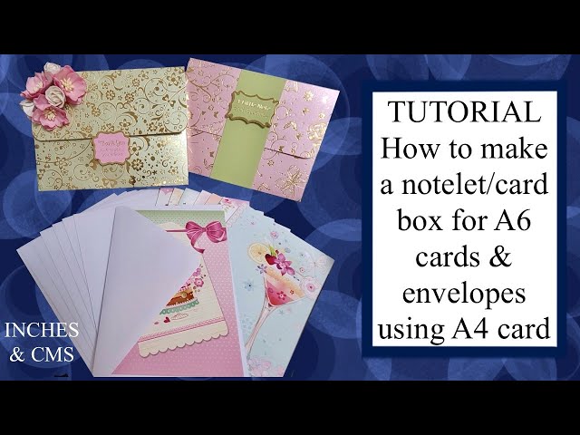 How-to Tutorial Make a gift box for A6 notelets or greeting cards using 1 x A4 #notelets stationery