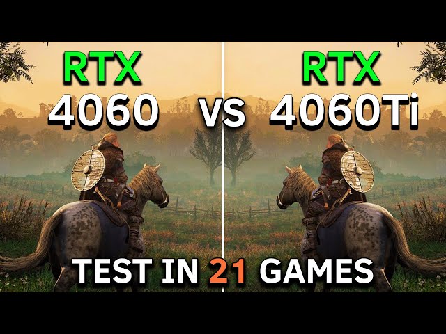 RTX 4060 vs RTX 4060 Ti | 21 Game Test at 1080p | Best GPU for Performance & Value in 2024