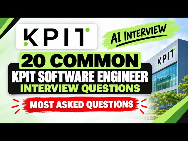 KPIT AI Interview 2026 | 20 Most Asked Software Engineer Interview Questions