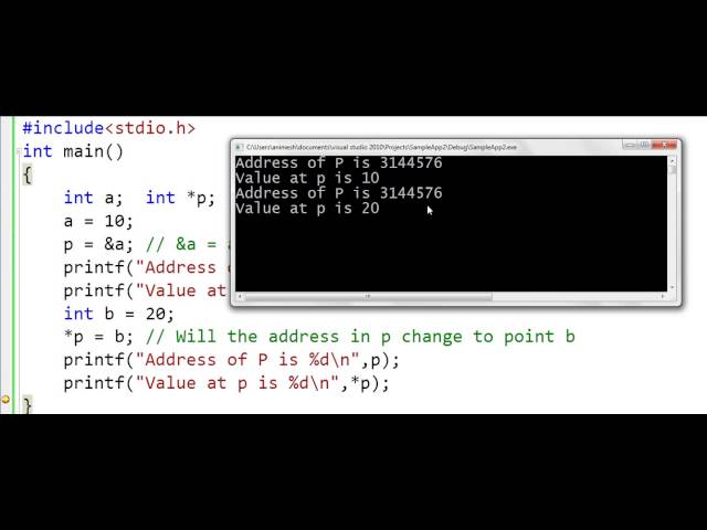 Working with pointers