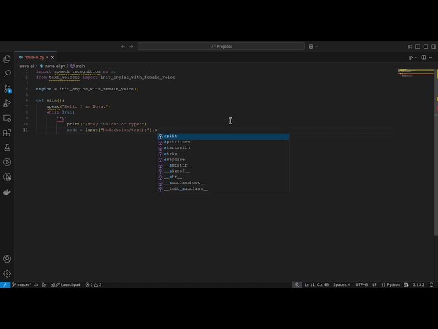 AI assistant main function