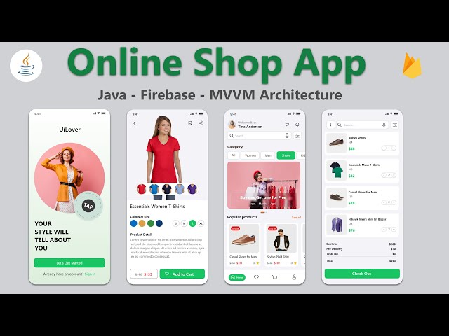 Build a Online Shop app with Java & Firebase in Android Studio Project