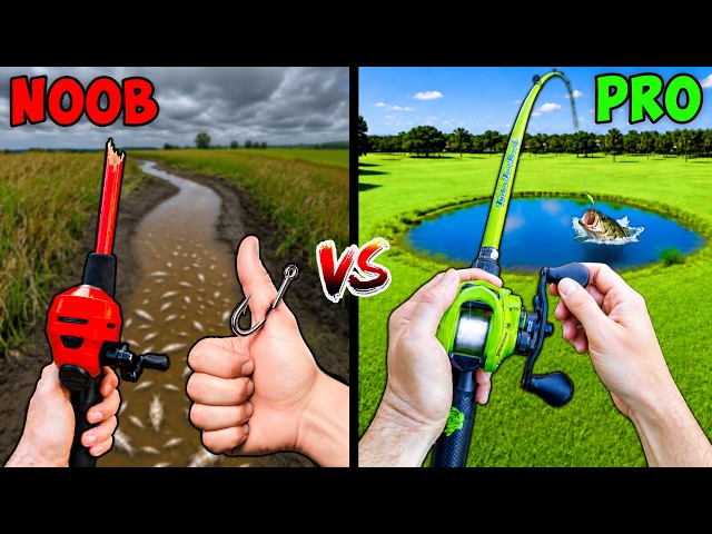 Noob vs Pro Fishing Challenge