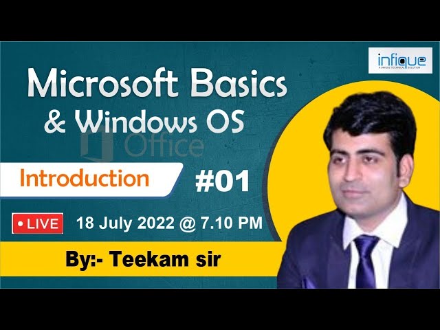 Information Assistant(IA) Vacancy -2022 |Introduction of Microsoft Basics & OS| By Teekam Sir