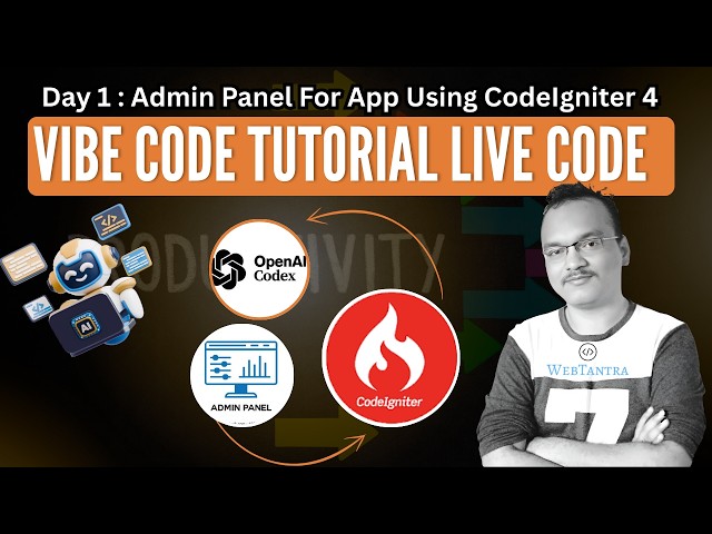 Day 1: CodeIgniter 4 Secure Admin Panel for Apps (Built with Codex Vibe Coding)