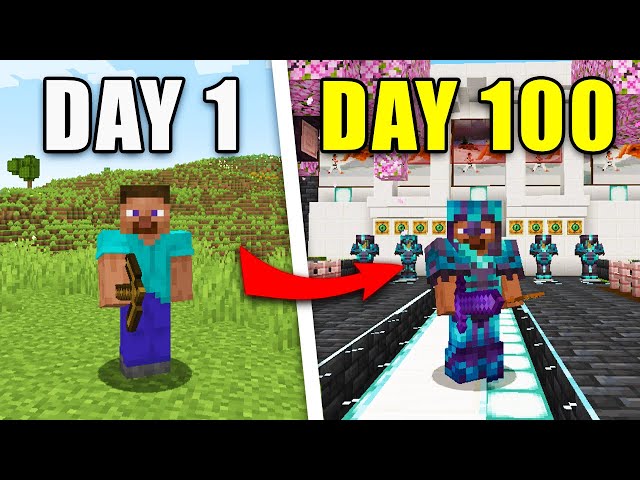 I Survived 100 Days in HARDCORE Minecraft 1.20