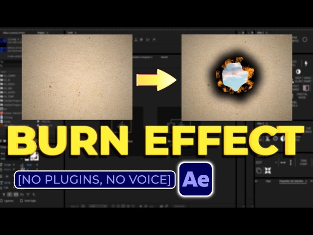 🔥 How to Create Paper Burn Effect in After Effects (No Plugins)