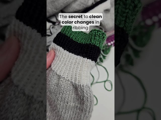How to Get Crisp Color Changes in Ribbing (No Purl Bumps!)