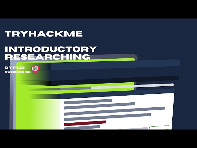 TryHackMe | Introductory Researching | Walkthrough