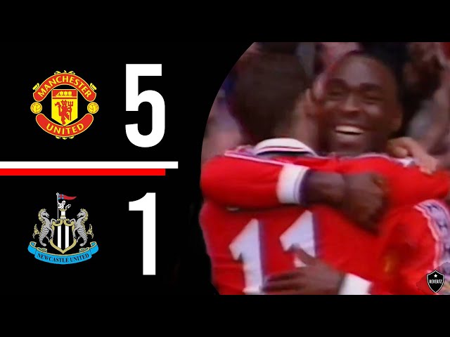 Manchester United v Newcastle Utd | Andy Cole bags FOUR! |Highlights | 1999/2000