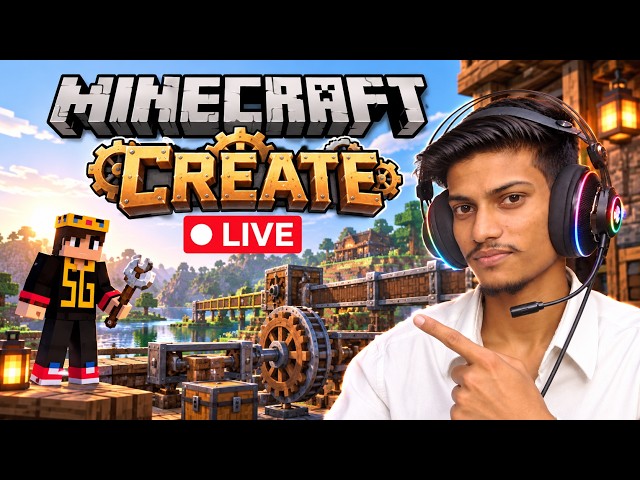 Building Crazy Machines with Create Mod! ⚙️🔥 | Minecraft Survival LIVE #minecraftlive #alokaryax