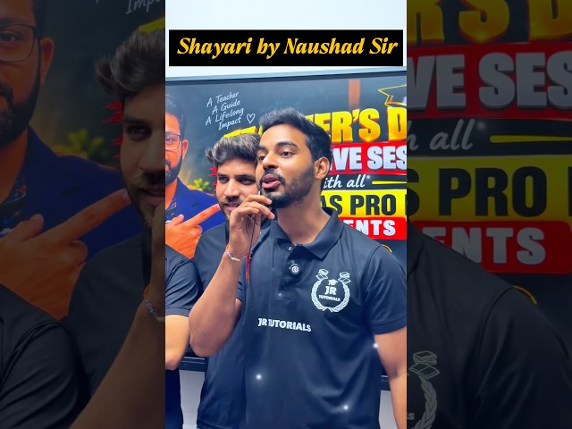 Shayari By Naushad Sir 😍✅ #jrtutorials