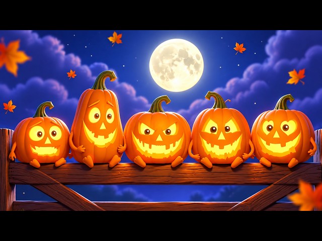Five Little Pumpkins 🎃 | Halloween Counting Song for Kids | Sing & Count to 5