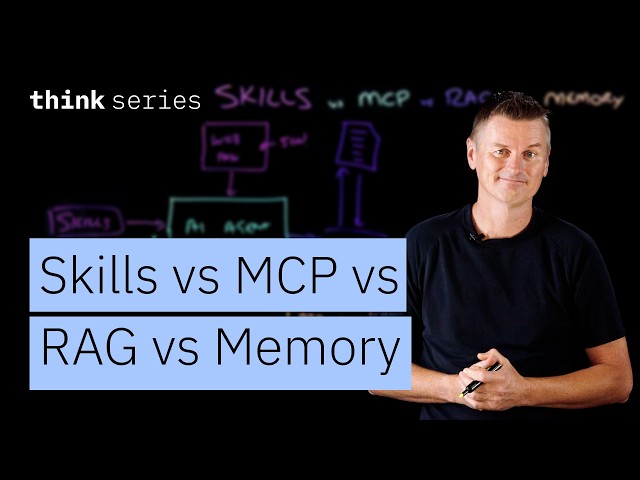 Skills vs MCP vs RAG vs Memory: What AI Agents Need to Know