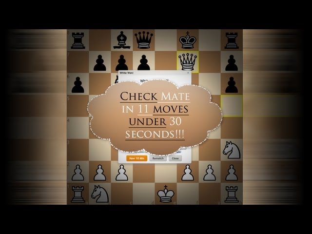 Checkmate in 11 moves 30 seconds!