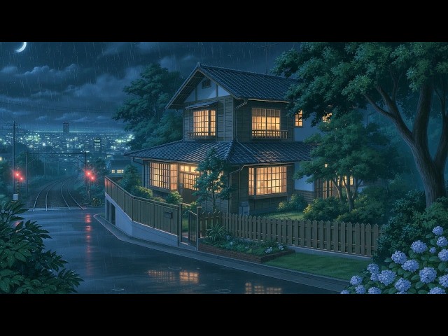 Lofi Rain And Cozy Lofi Study Music - Midnight Lofi Beats To Study To And Sleep Peacefully