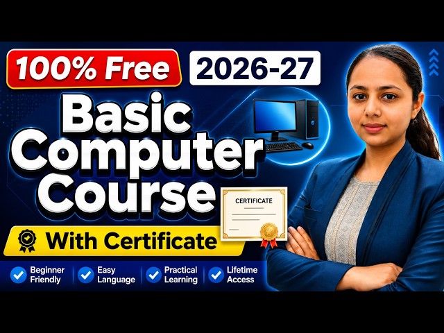 Basic Computer Course In Hindi | Basic Computer Course With Certifcate | Basic Computer Course 2026