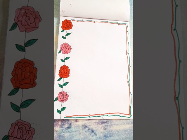 Easy Front Page Border Design Ideas 🩷❤️ #shorts #youtubeshorts #projectworkdesigns #ytshorts #viral