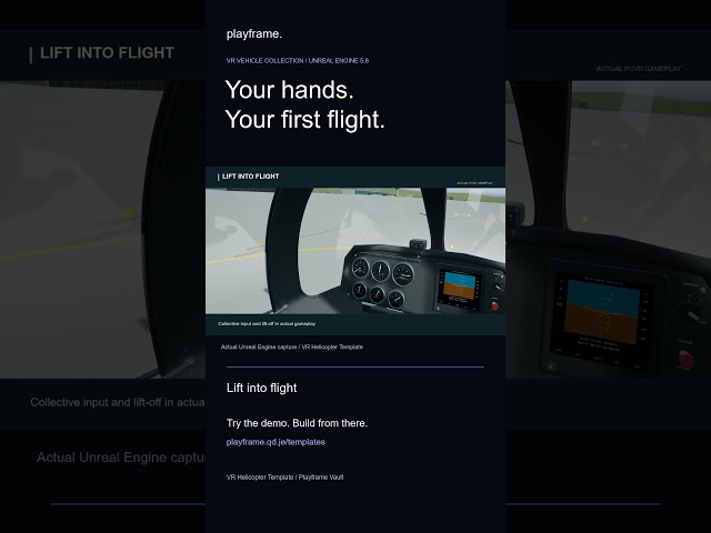 Your hands. Your first flight. | Unreal Engine VR Helicopter #Shorts