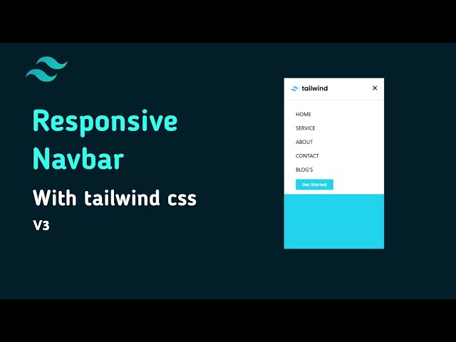 How to make a responsive navbar with tailwind css | tailwind css tutorial