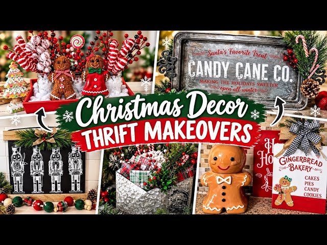 🎄 Christmas DIY Decor on a CHEAP BUDGET | Thrifted Finds for Christmas Crafts!