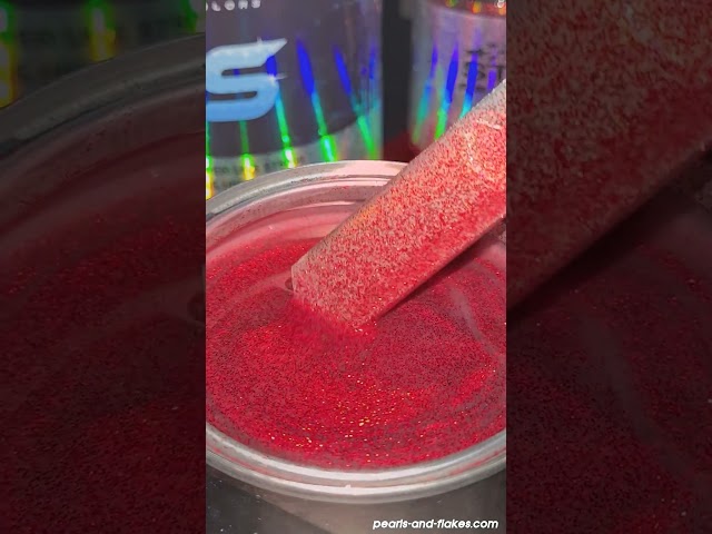 Pintura METAL FLAKES base Rojo Vivo + lentejuelas rojas STARDUST
