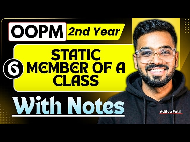 Static member of a class | OOPM RGPV B-Tech 3rd sem 2nd Year