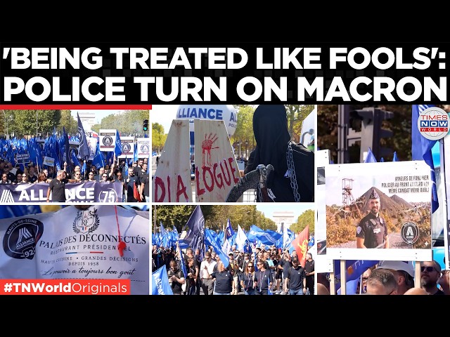PARIS POLICE PROTEST: Thousands Demand Macron Deliver €15 Billion Funding Promise | Times Now World