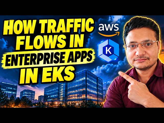 How traffic flows in enterprise apps in AWS EKS Cluster Pods
