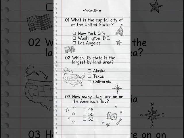 US Geography & Facts Quiz: Test Your Knowledge! | The Master Mind