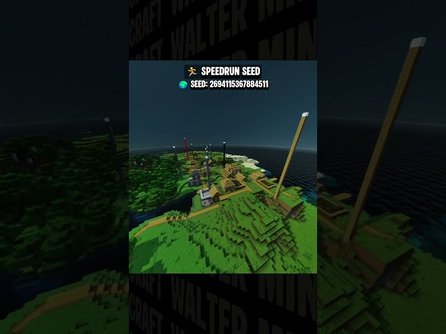 🏆 SPEEDRUN SEED? 💎 49 Diamonds + Crazy Loot | Bedrock 26.40