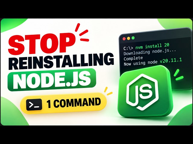 Stop Uninstalling Node.js! Use NVM Instead (Windows Setup 2026)