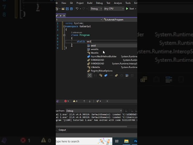 c sharp hello world program