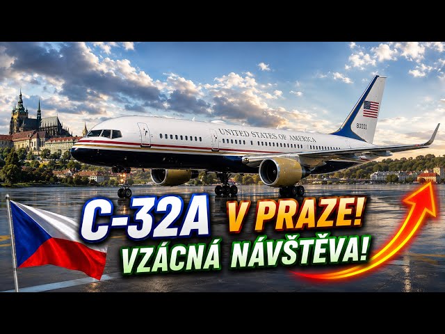 🇺🇸 C-32A V PRAZE! Vzácná návštěva amerického speciálu ✈️