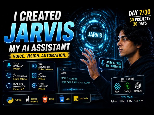 Day 7/30: I Built My Own JARVIS AI Assistant with Python 🤖 | 30 Projects in 30 Days