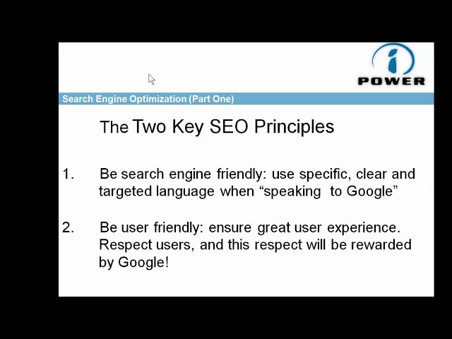 Lesson Five: Search Engine Optimization (SEO) - Part I